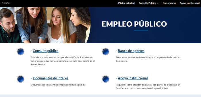 MIDEPLAN habilita, por dos semanas, espacio en línea para que instituciones públicas y ciudadanía analicen y compartan observaciones