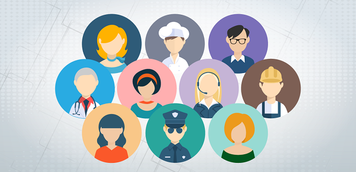 Imagen ilustrativa - rostros de personas trabajadoras