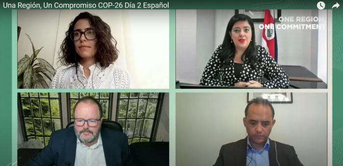 Captura de pantalla del panel