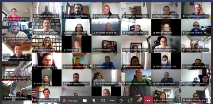 Participantes en la capacitación virtual