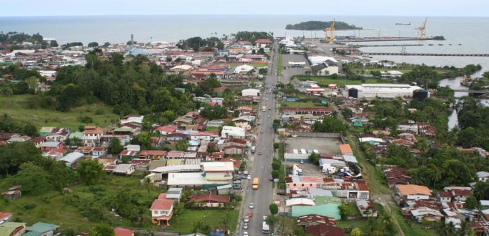 Foto aérea del Centro de Limón.