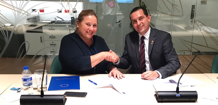 Jerarcas Mideplan y Unión Europea