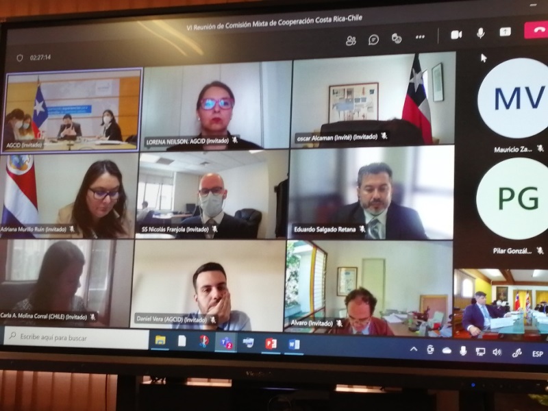 La delegación chilena participó de manera virtual en el encuentro.