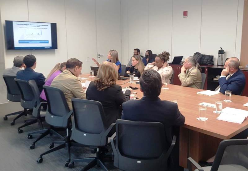 Ministra de Mideplan, Laura Fernández, en reunión con diputados