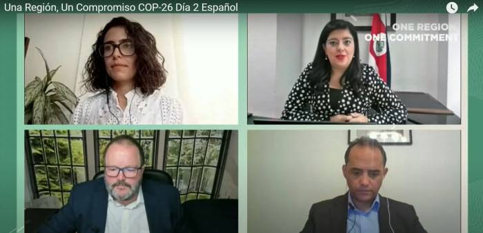 Captura de pantalla del panel