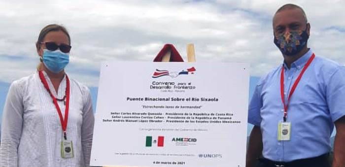 Representantes de CR y Panamá en la Comisión Bibnacional