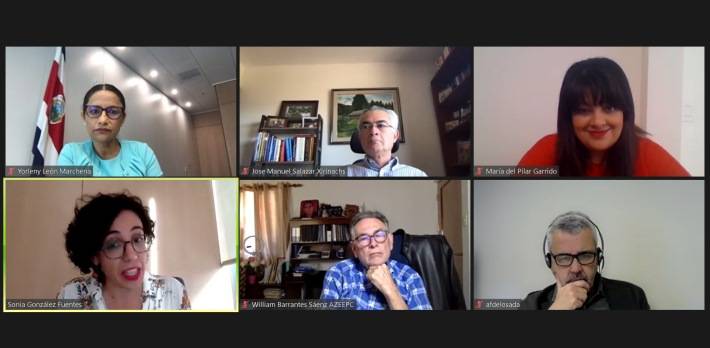 En el foro virtual participaron la ministra Pilar Garrido y  la Diputada Yorleny León.